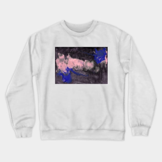 Abstract blue-white-grey background with hand-painted marble texture. Monochrome watercolor. Best for the print, fabric, poster, wallpaper, cover and packaging, wrapping paper. Crewneck Sweatshirt by Olesya Pugach